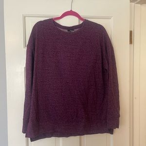 Women’s 32 heat purple fleece lined long sleeve top size large.